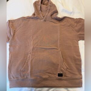 Men's Abercrombie and Fitch XXL soft fleece hoodie. In a reddish colour.